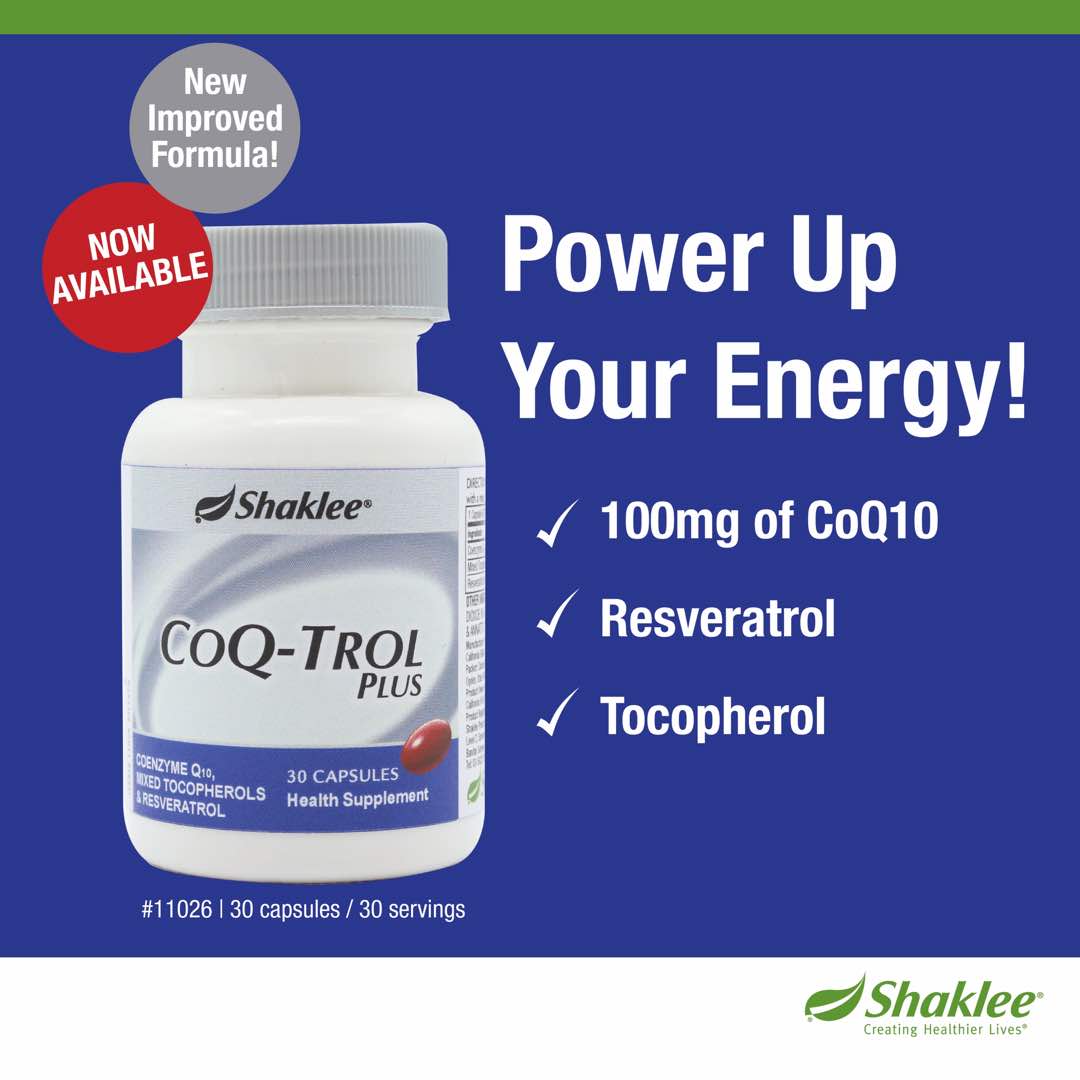 CoQ-Trol Plus Shaklee Formulasi Terbaru CoQ10, Resveratrol 